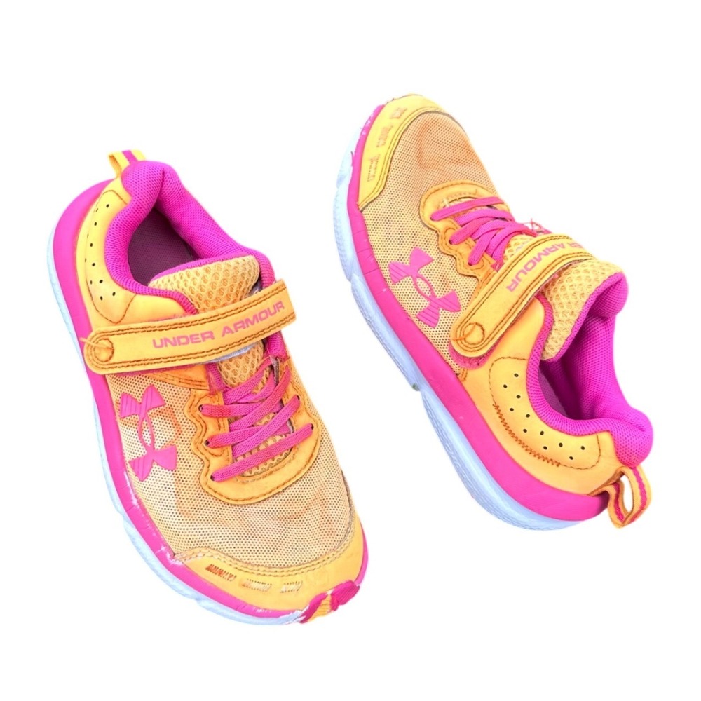 Under Armour‎ Kids' Assert 10 Running Sneakers Little Kids Size 1Y Orange Pink